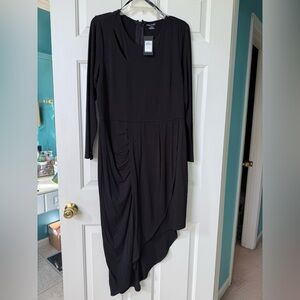 City Chic Black Asymmetrical Dress